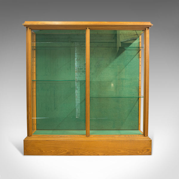 Antique Shop Display Cabinet, English, Victorian Fitting, Ash, Fitting, c.1900 - London Fine Antiques