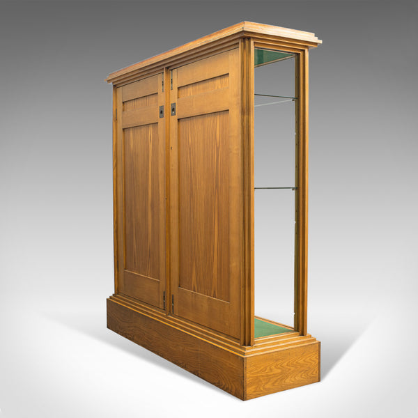 Antique Shop Display Cabinet, English, Victorian Fitting, Ash, Fitting, c.1900 - London Fine Antiques