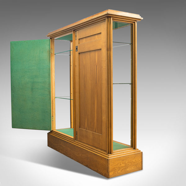 Antique Shop Display Cabinet, English, Victorian Fitting, Ash, Fitting, c.1900 - London Fine Antiques