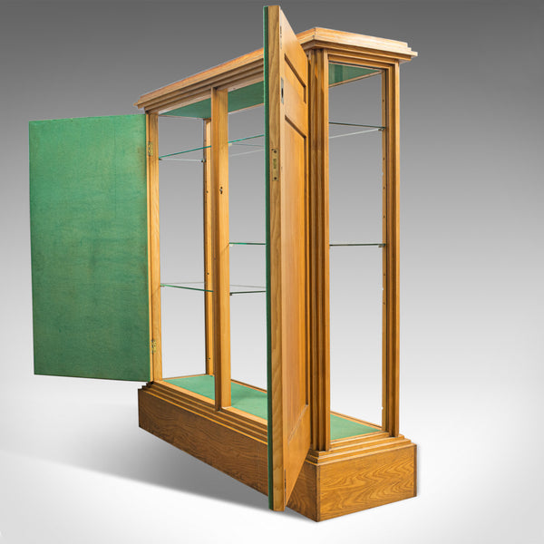 Antique Shop Display Cabinet, English, Victorian Fitting, Ash, Fitting, c.1900 - London Fine Antiques