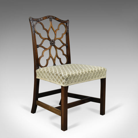 Antique Side Chair, Victorian, English, Mahogany, Chippendale Revival Circa 1900 - London Fine Antiques