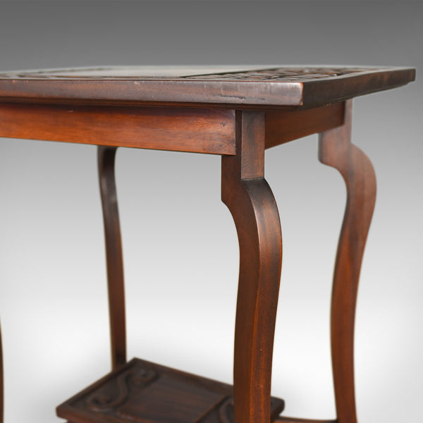 Antique Side Table, Art Nouveau Overtones, English, Mahogany, Circa 1900 - London Fine Antiques