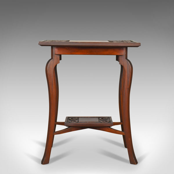 Antique Side Table, Art Nouveau Overtones, English, Mahogany, Circa 1900 - London Fine Antiques