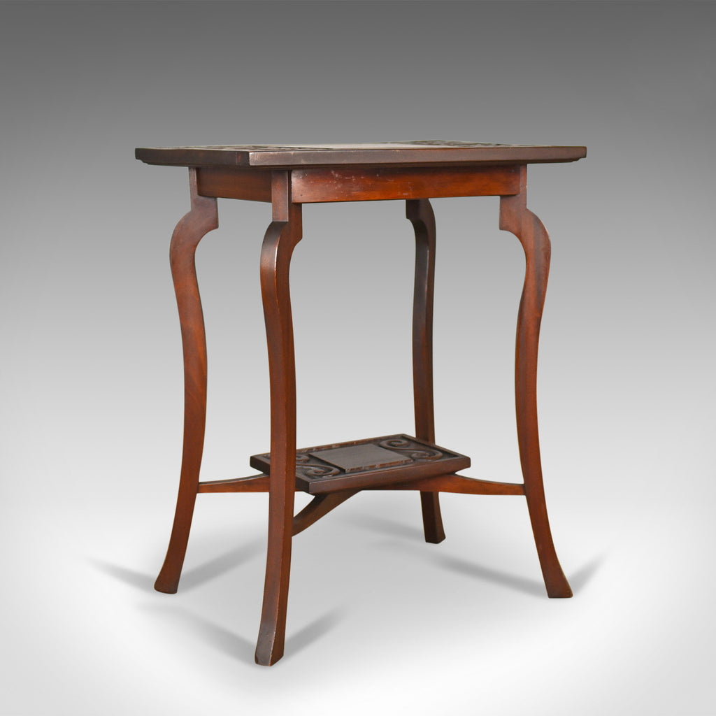 Antique Side Table, Art Nouveau Overtones, English, Mahogany, Circa 1900 - London Fine Antiques
