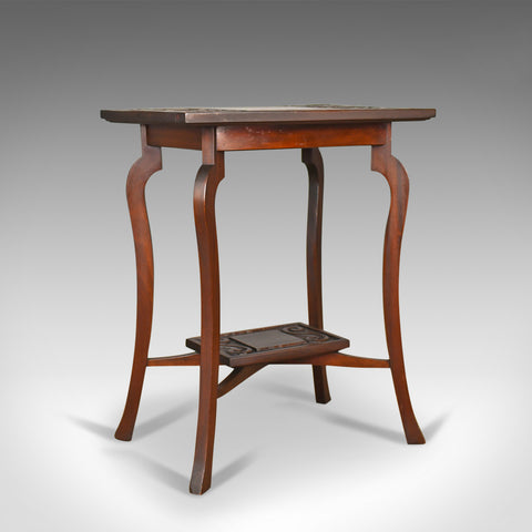 Antique Side Table, Art Nouveau Overtones, English, Mahogany, Circa 1900 - London Fine Antiques