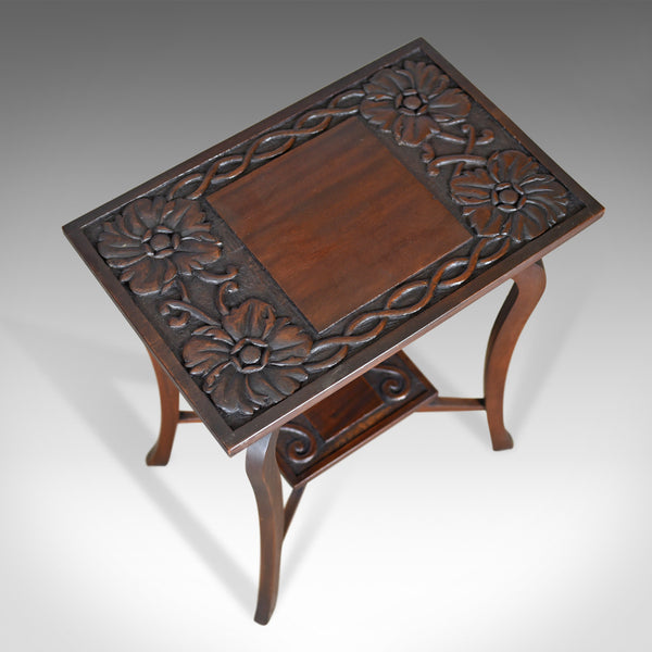Antique Side Table, Art Nouveau Overtones, English, Mahogany, Circa 1900 - London Fine Antiques