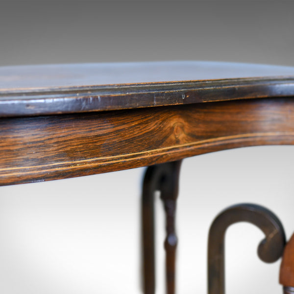 Antique Side Table, English, Edwardian, Lamp, Rosewood, Circa 1910 - London Fine Antiques
