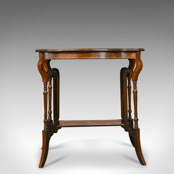 Antique Side Table, English, Edwardian, Lamp, Rosewood, Circa 1910 - London Fine Antiques