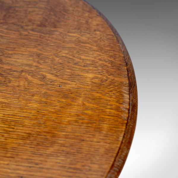 Antique Side Table, English, Edwardian, Oak, Lamp, Circa 1910 - London Fine Antiques