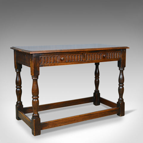 Antique Side Table, English, Oak, C17th Revival, Console, Serving, Circa 1910 - London Fine Antiques