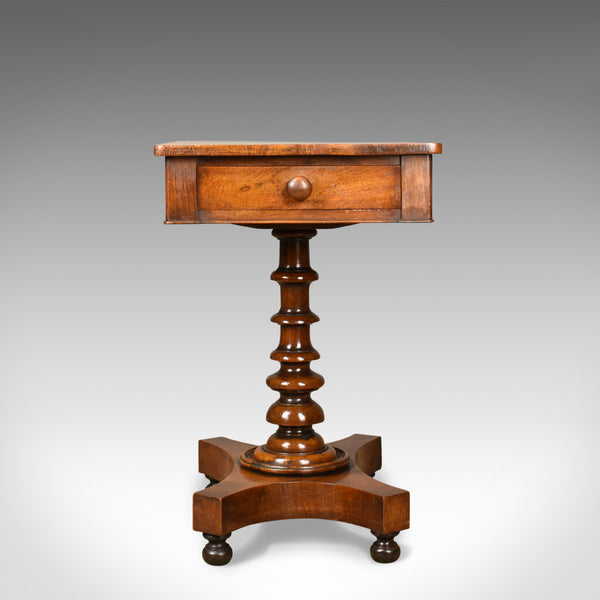 Antique Side Table, English, Regency, End Table, Mahogany, Satinwood Circa 1820 - London Fine Antiques