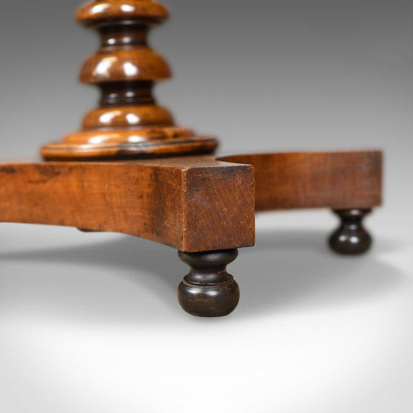 Antique Side Table, English, Regency, End Table, Mahogany, Satinwood Circa 1820 - London Fine Antiques
