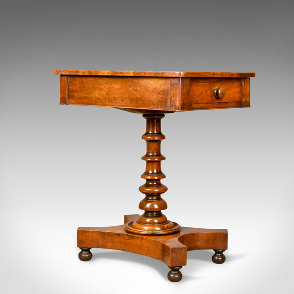 Antique Side Table, English, Regency, End Table, Mahogany, Satinwood Circa 1820 - London Fine Antiques