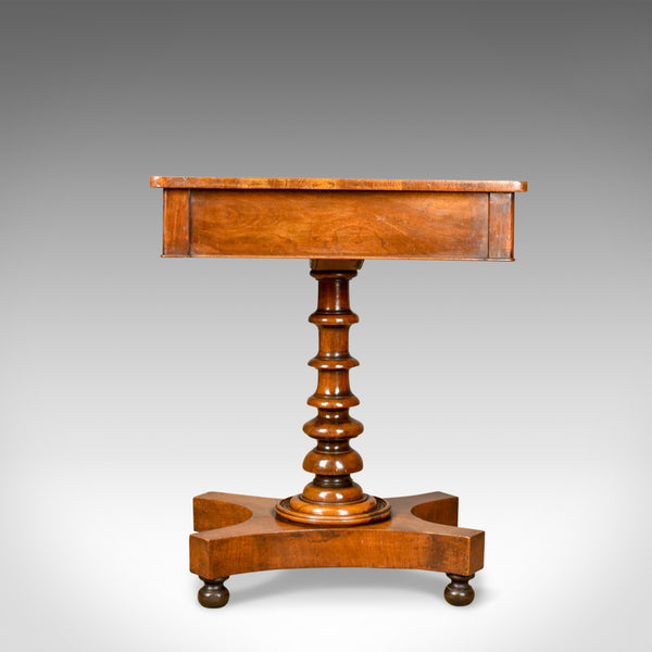 Antique Side Table, English, Regency, End Table, Mahogany, Satinwood Circa 1820 - London Fine Antiques