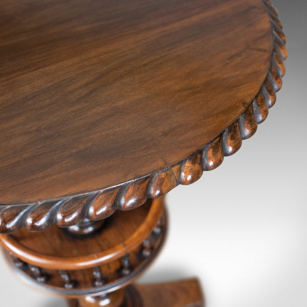 Antique Side Table, English, Victorian, Rosewood, Walnut, Occasional, Circa 1860 - London Fine Antiques