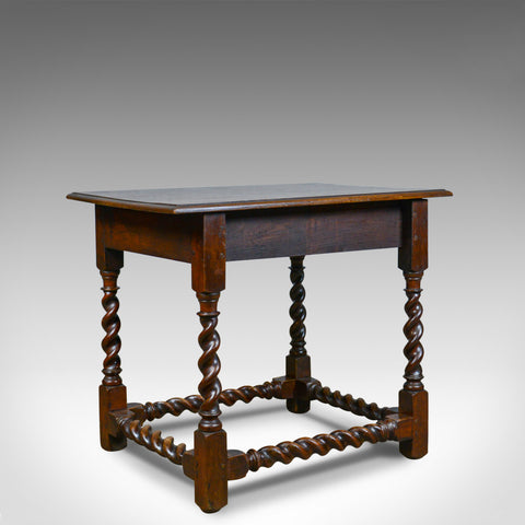 Antique Side Table, English, Victorian, English, Oak, Late C19th, Circa 1880 - London Fine Antiques