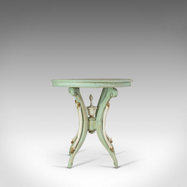 Antique Side Table, French, Painted, Pine, Cafe, Lamp, Occasional, Circa 1890 - London Fine Antiques