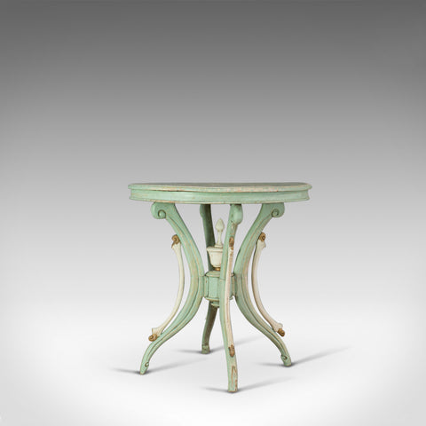 Antique Side Table, French, Painted, Pine, Cafe, Lamp, Occasional, Circa 1890 - London Fine Antiques