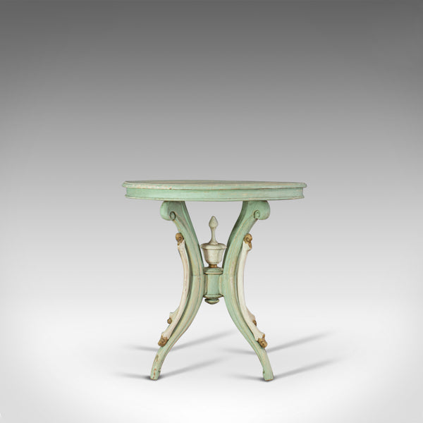 Antique Side Table, French, Painted, Pine, Cafe, Lamp, Occasional, Circa 1890 - London Fine Antiques