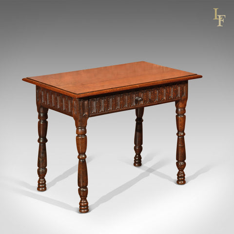 Victorian Oak Antique Side Table, c.1860 - London Fine Antiques