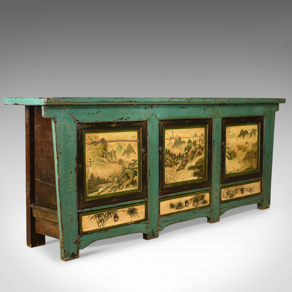 Vintage Sideboard, Chinese Painted Buffet, 19th Century Revival, Mid/Late C20th - London Fine Antiques