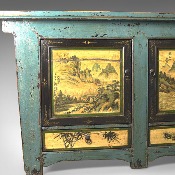 Vintage Sideboard, Chinese Painted Buffet, 19th Century Revival, Mid/Late C20th - London Fine Antiques
