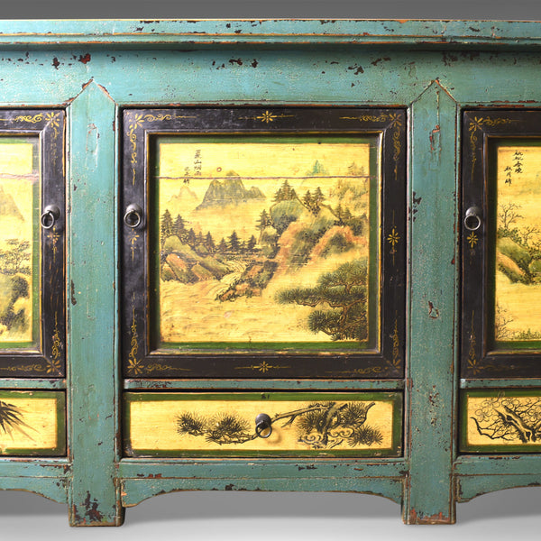Vintage Sideboard, Chinese Painted Buffet, 19th Century Revival, Mid/Late C20th - London Fine Antiques
