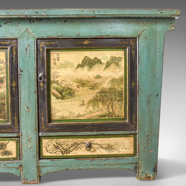 Vintage Sideboard, Chinese Painted Buffet, 19th Century Revival, Mid/Late C20th - London Fine Antiques