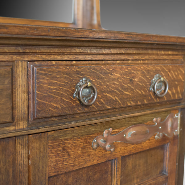 Antique Sideboard, English Oak, Arts & Crafts Cabinet, Liberty Taste, Circa 1900 - London Fine Antiques