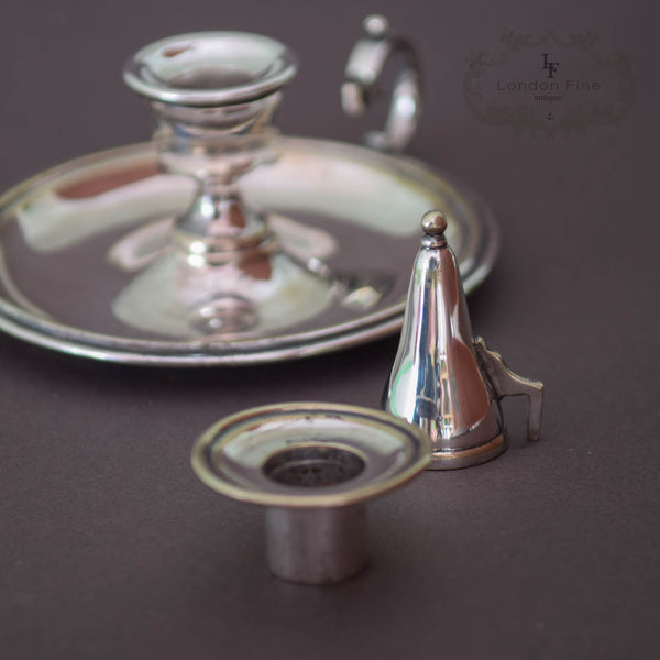 Victorian Silvered Chamberstick, Candlestick, c.1901 - London Fine Antiques