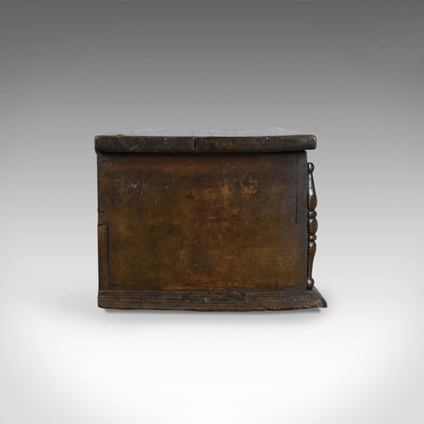 Antique Six Plank Coffer, English Oak Sword Chest, Charles II Trunk Circa 1680 - London Fine Antiques