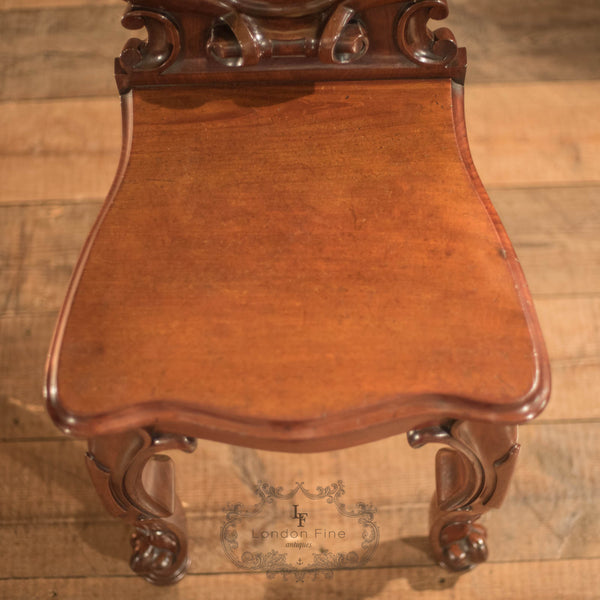 Victorian Solid Shield Back Hall Chair, c.1880 - London Fine Antiques