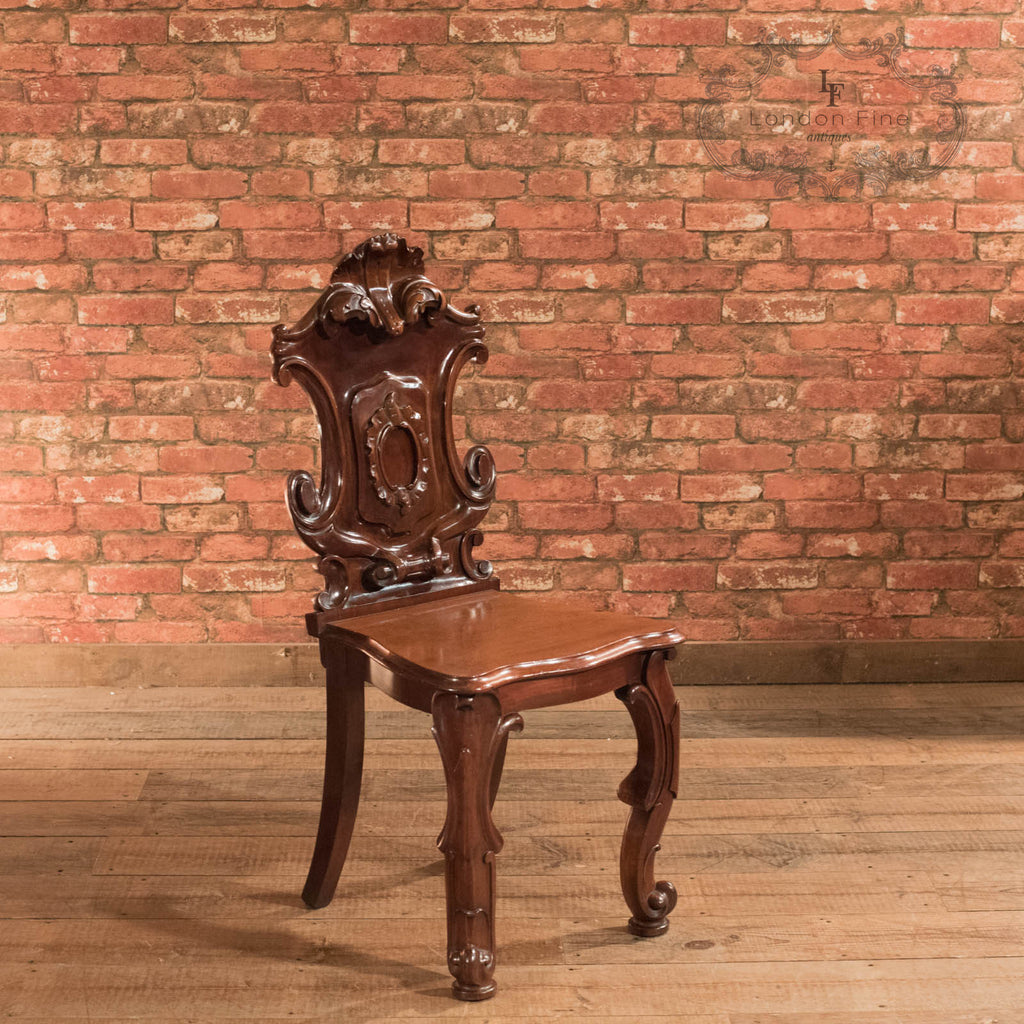 Victorian Solid Shield Back Hall Chair, c.1880 - London Fine Antiques