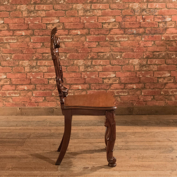 Victorian Solid Shield Back Hall Chair, c.1880 - London Fine Antiques