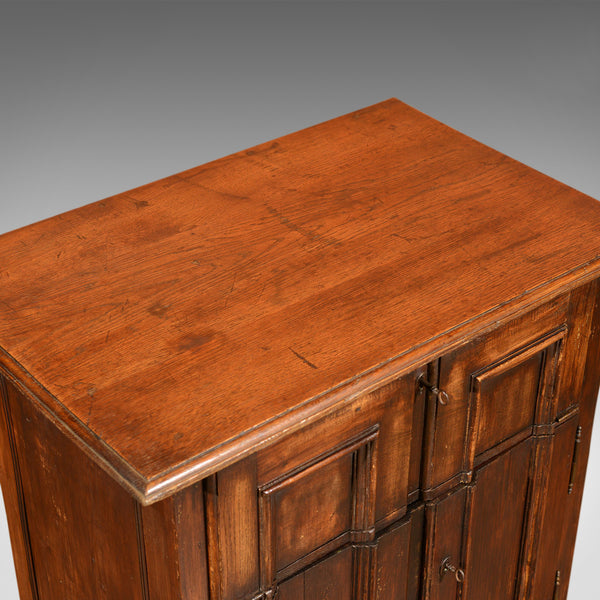 Antique Specimen Cabinet, French Oak Cupboard, Secretaire, Desk Circa 1850 - London Fine Antiques
