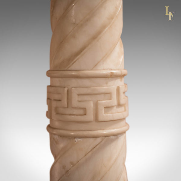 Antique Stand, Alabaster Marble Torchere - London Fine Antiques