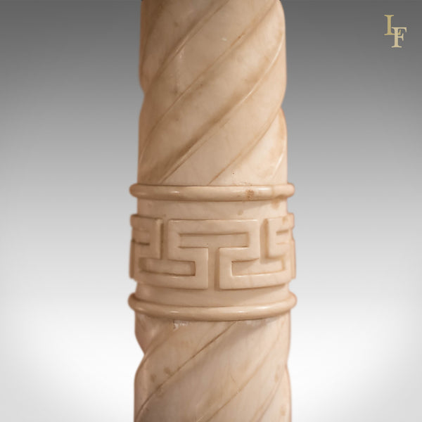 Antique Stand, Alabaster Marble Torchere - London Fine Antiques