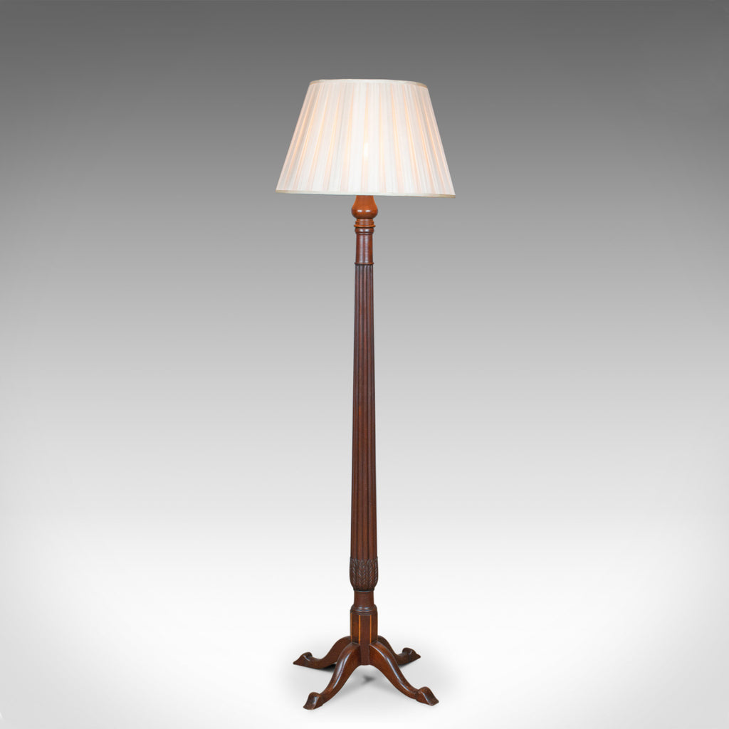 Antique Standard Lamp, English, Edwardian, William IV Bedpost Light, c.1910 - London Fine Antiques
