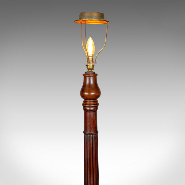 Antique Standard Lamp, English, Edwardian, William IV Bedpost Light, c.1910 - London Fine Antiques