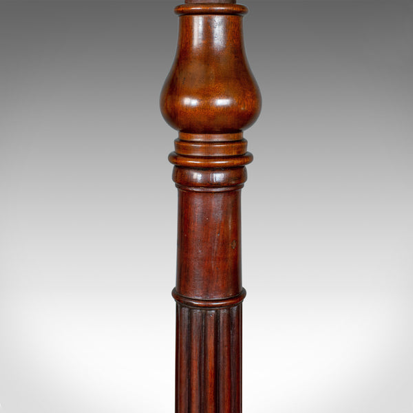 Antique Standard Lamp, English, Edwardian, William IV Bedpost Light, c.1910 - London Fine Antiques
