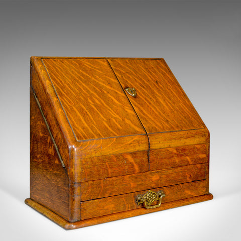 Antique Stationery Cabinet, English, Victorian, Oak, Correspondence Chest c.1900 - London Fine Antiques