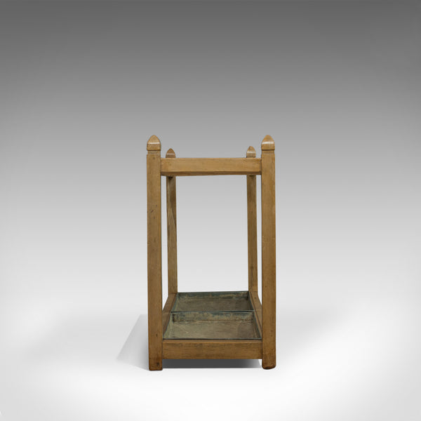 Large Antique Stick Stand, English, Victorian, Pine, Umbrella, Rack, Circa 1900 - London Fine Antiques