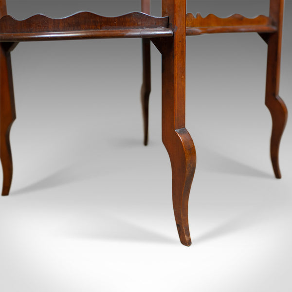 Antique Tea Table, English, Edwardian, Two Tier, Gallery, Side, Circa 1910 - London Fine Antiques