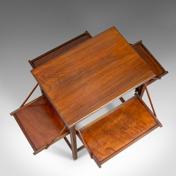 Antique Tea Table, English, Edwardian, Walnut, Cake Stand, Folding, Circa 1910 - London Fine Antiques
