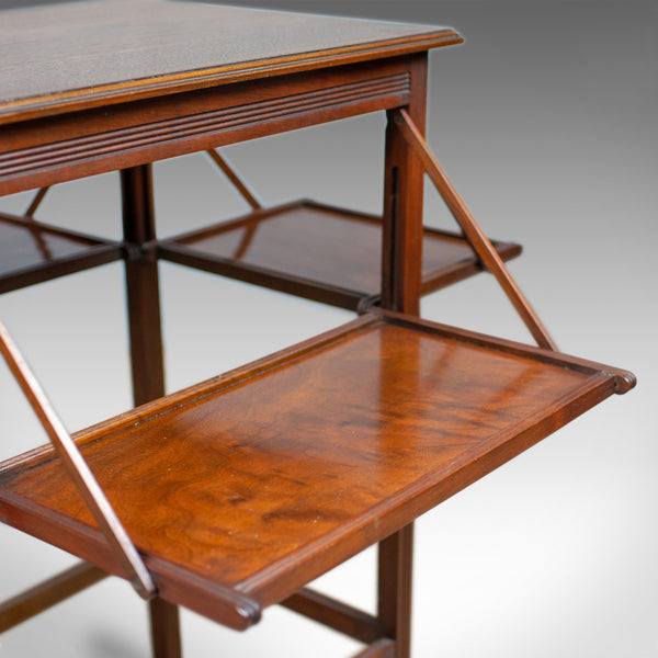 Antique Tea Table, English, Edwardian, Walnut, Cake Stand, Folding, Circa 1910 - London Fine Antiques