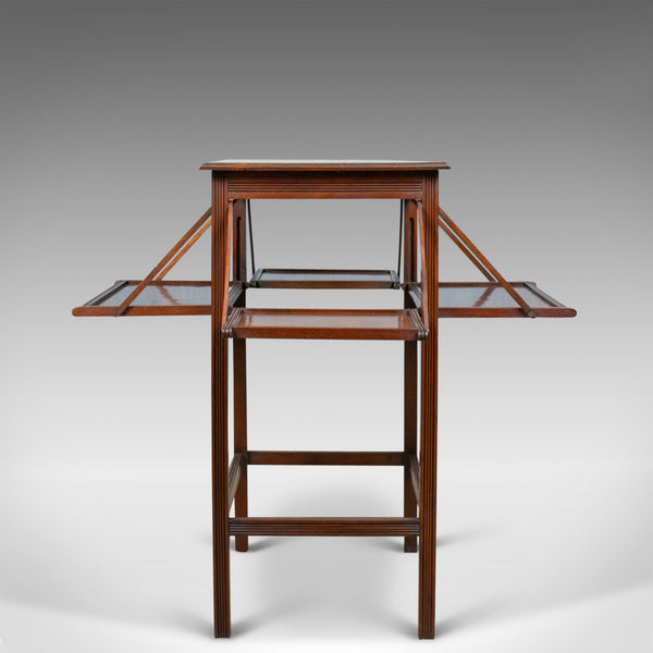 Antique Tea Table, English, Edwardian, Walnut, Cake Stand, Folding, Circa 1910 - London Fine Antiques