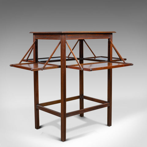 Antique Tea Table, English, Edwardian, Walnut, Cake Stand, Folding, Circa 1910 - London Fine Antiques