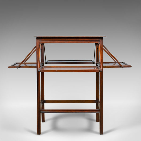 Antique Tea Table, English, Edwardian, Walnut, Cake Stand, Folding, Circa 1910 - London Fine Antiques