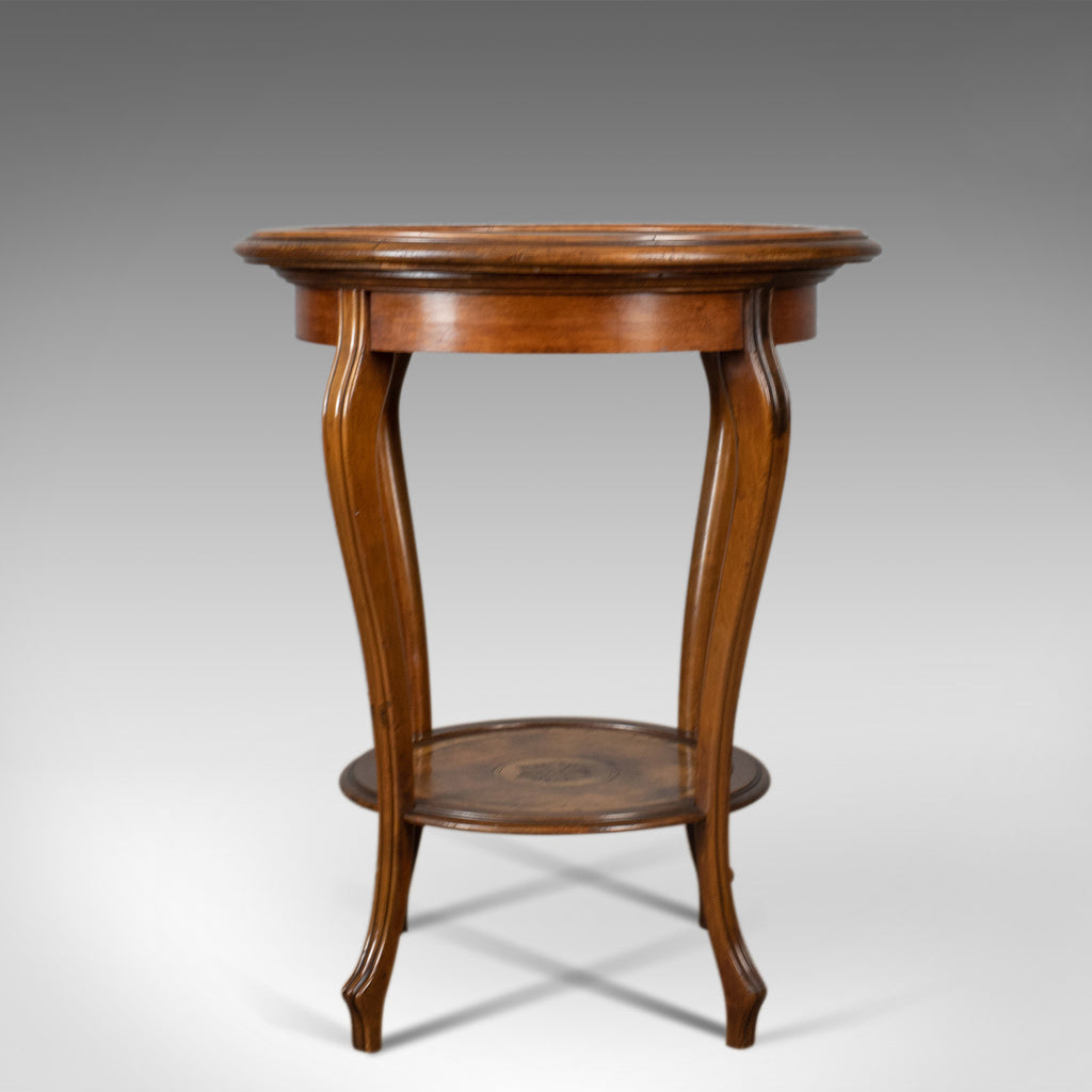 Antique Tea Table, Italian, Mahogany, Leather, Occasional, Side, Circa 1900 - London Fine Antiques