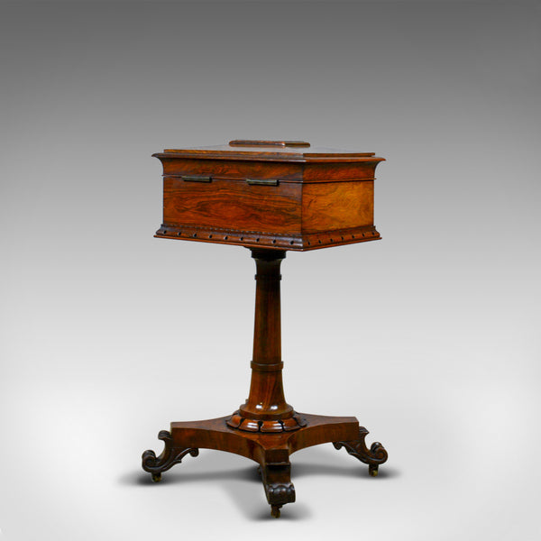 Antique Teapoy, English, William IV, Rosewood, Work Box, 19th Century Circa 1835 - London Fine Antiques